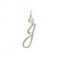 Sterling Silver Initial Charm Letter J 17x4mm