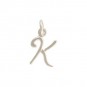 Sterling Silver Initial Charm Letter K 15x7mm