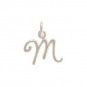 Sterling Silver Initial Charm Letter M 14x13mm