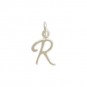 Sterling Silver Initial Charm Letter R 15x8mm