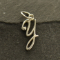 Sterling Silver Initial Charm Letter Y 18x8mm