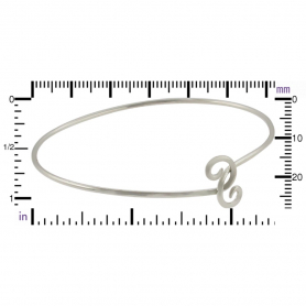 Sterling Silver Charm Bracelet - Twist Closure Small