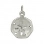 Sterling Silver Sand Dollar Charm - Beach Charm 19x13mm