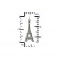 Sterling Silver Eiffel Tower Charm 26x9mm