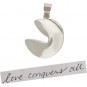 Sterling Silver Fortune Cookie Pendant 26x18mm