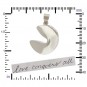 Sterling Silver Fortune Cookie Pendant 26x18mm