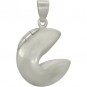 Sterling Silver Fortune Cookie Pendant 26x18mm