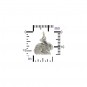 Sterling Silver Realistic Rabbit Charm 15x13mm