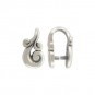 Sterling Silver Jewelry Bail - Pinch Bail 11x7mm