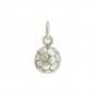 Sterling Silver 3D Soccer Charm - Sports Charms 13x7mm