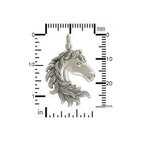 Sterling Silver Horse Charm 30x20mm