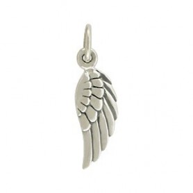 Sterling Silver Angel Wing Charm Right Side 20x5mm