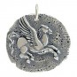 Sterling Silver Ancient Coin Charm - Pegasus 24x22mm