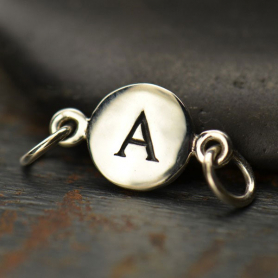 Sterling Silver Initial Charm Links - Letter A DISCONTINUED