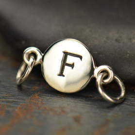 Sterling Silver Initial Charm Links - Letter F DISCONTINUED