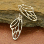 Sterling Silver Butterfly Wing Charm - Small 23x11mm