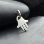 Sterling Silver Hamsa Hand - Tiny 13x8mm