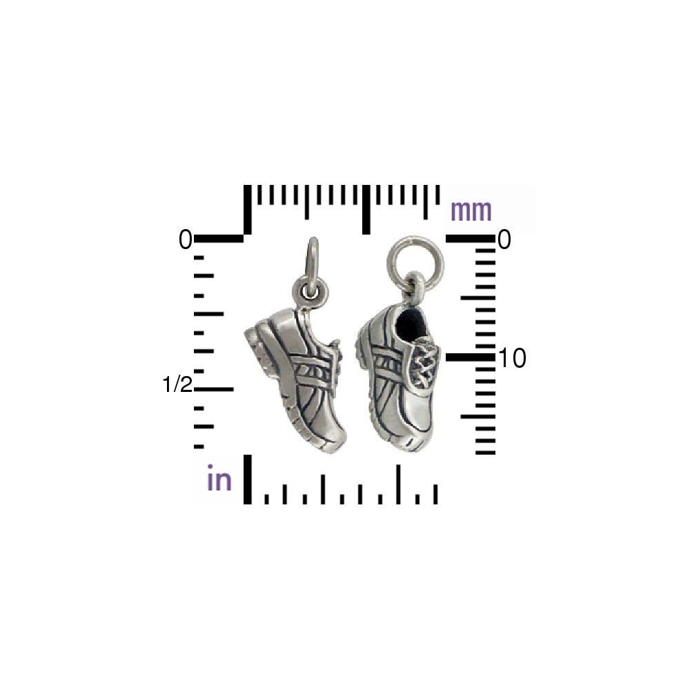 Sterling Silver Running Shoe Charm - Sports Charms
