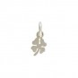 Sterling Silver Tiny Four Leaf Clover Charm 13x5mm