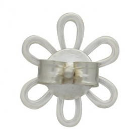Sterling Silver Stud Earrings - Daisy 10x10mm back