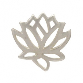 Sterling Silver Stud Earrings - Openwork Lotus 9x9mm