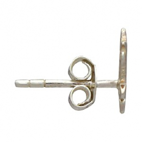 Sterling Silver Stud Earrings - Openwork Lotus 9x9mm