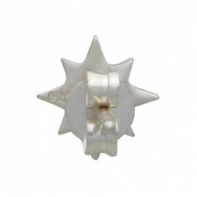Sterling Silver Stud Earrings - North Star 7x5mm