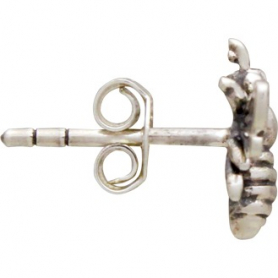 Sterling Silver Bee Stud Earrings 9x11mm