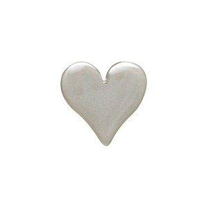 Sterling Silver Stud Earrings - Tiny Heart 5x5mm