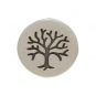 Sterling Silver Stud Earrings - Etched Tree of Life 8x8mm