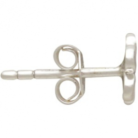 Sterling Silver Stud Earrings - Cherry Blossom 6x6mm