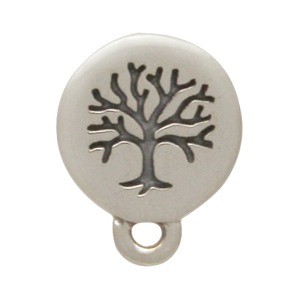 Silver Stud Earring - Tree of Life with LoopDISCONTINUED