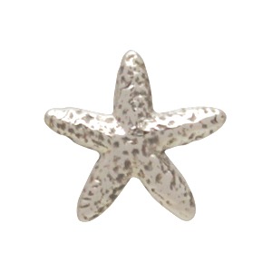 Sterling Silver Stud Earrings - Starfish 8x7mm