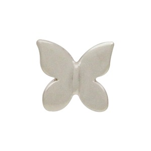 Sterling Silver Stud Earrings - Butterfly 6x6mm