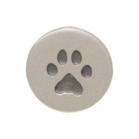 Sterling Silver Stud Earrings - Etched Paw Print 7x7mm