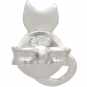 Sterling Silver Tiny Cat Stud Earrings 9x6mm