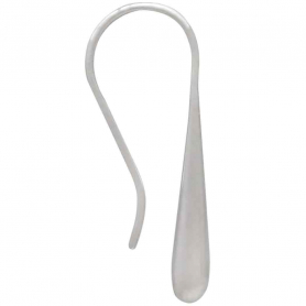 Sterling Silver Teardrop Earrings 27x3mm