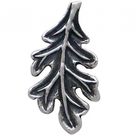 Sterling Silver Oak Leaf Post Earrings 7x12mm