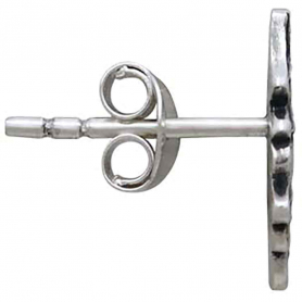 Sterling Silver Oak Leaf Post Earrings 7x12mm