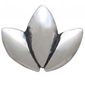 Sterling Silver Tiny Sprout Blossom Post Earrings 4x6mm