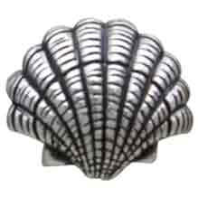 Sterling Silver Scallop Shell Post Earrings 8x9mm