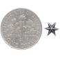 Sterling Silver Six Pointed Star Stud Earrings with Dime