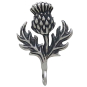 Sterling Silver Thistle Post Earrings with Loop Front View