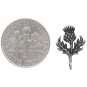 Sterling Silver Thistle Post Earrings with Loop with Dime