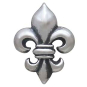 Sterling Silver Fleur De Lys Post Earrings