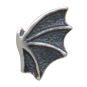 Sterling Silver Dragon Wing Post Earrings Front View