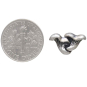 Sterling Silver Chanterelle Mushroom Stud Earrings with Dime