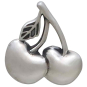 Sterling Silver Cherry Post Earrings Front View