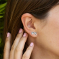 Sterling Silver Autumn Post Earring Set on model