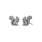Nina Designs Sterling Silver Squirrel Post Earrings 10x11mm